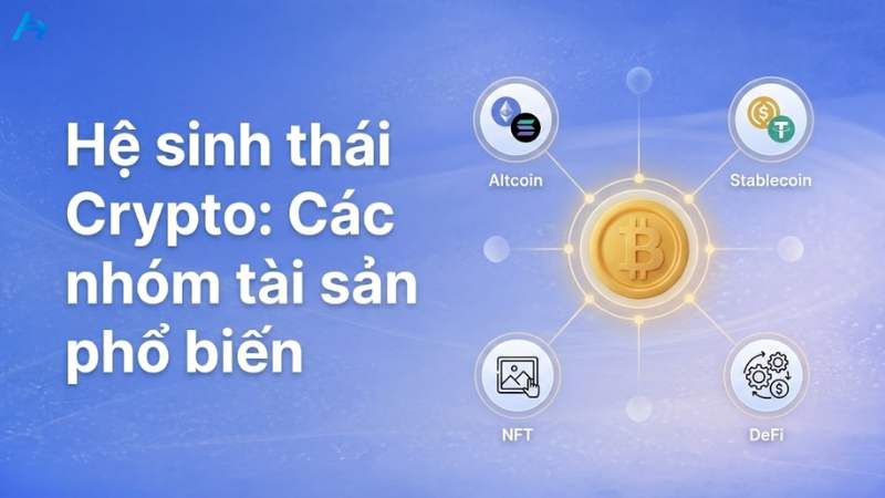 Các nhóm tài sản phổ biến trong hệ sinh thái Crypto