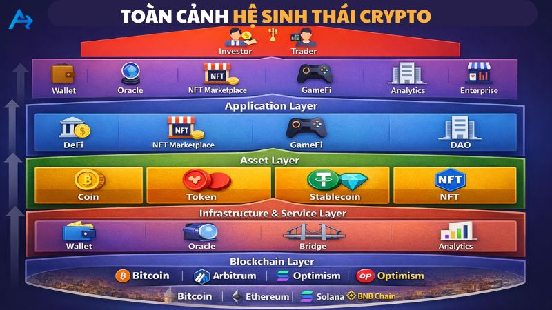 Cấu trúc tổng thể của hệ sinh thái Crypto
