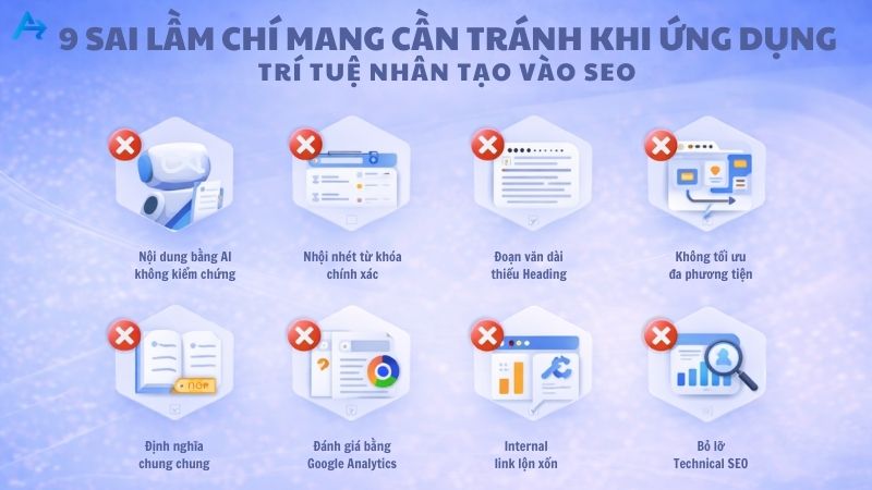 Những sai lầm cần tránh khi sử dụng AI làm SEO