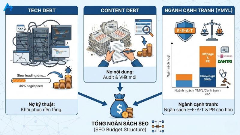 Báo Giá SEO Tổng Thể 2026: Bóc Tách Chi Phí & Scope Hạng Mục Chuẩn 7 Những yếu tố ảnh hưởng báo giá SEO tổng thể
