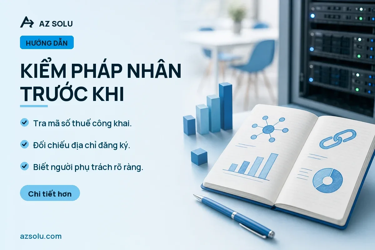 Kiểm Pháp Nhân Trước Khi — Một cuốn sổ mở với các biểu đồ và một cây bút trên bàn làm việc.